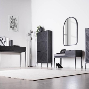 Garderobenbank 100 x 55 x 36cm Schwarz