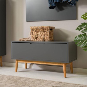 Garderobenbank 95 x 49 x 40cm Grau/Grau