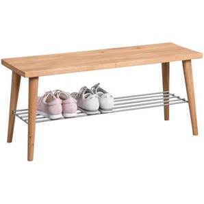 Garderobenbank, Eiche, Holz, Wildeiche, massiv, 1-2-Sitzer, 90x40x30 cm, Abstellfläche, Holzmöbel, Garderoben Holz, Garderobenbänke Holz