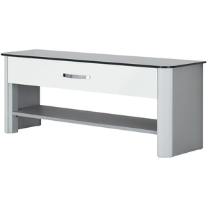 Garderobenbank - grau - Materialmix - 117 cm - 46 cm - 34 cm | Möbel Kraft