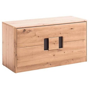 Garderobenbank , Grau, Eiche , Holzwerkstoff , 2-Sitzer , 93x48x38 cm , Garderobe, Garderobenbänke, Garderobenbänke