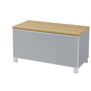 Garderobenbank - grau - Materialmix - 84 cm - 45 cm - cm 40,0 | Möbel Kraft