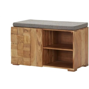 Garderobenbank - holzfarben - Materialmix - 80 cm - 44 cm - cm 45,0 | Möbel Kraft