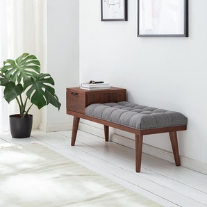 Garderobenbank Kollund 116 x 50 x 40cm Braun