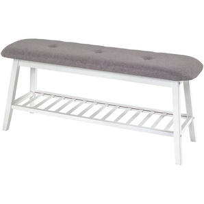 Garderobenbank Stolk 100cm Weiß/Weiß