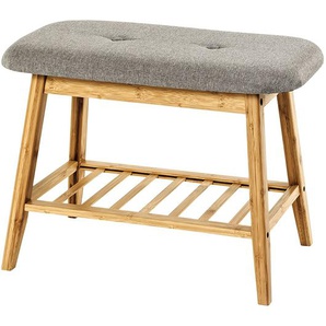 Garderobenbank Stolk 60cm Braun/Bambus