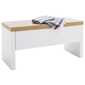 Garderobenbank , Weiß, Eiche , 2-Sitzer , 2 Schubladen , 91x45x38 cm , Garderobe, Garderobenbänke, Garderobenbänke