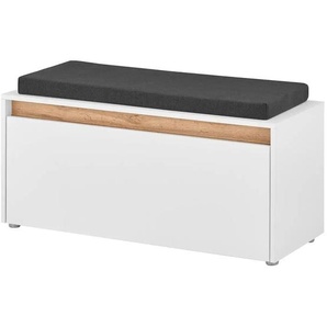 Garderobenbank - weiß - Materialmix - 100 cm - 50 cm | Möbel Kraft
