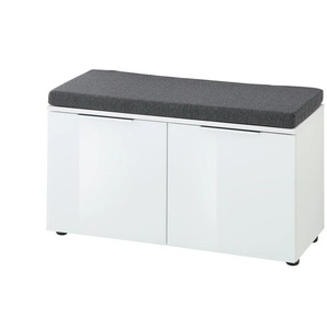 Garderobenbank - weiß - Materialmix - 90 cm - 51 cm - cm 41,0 | Möbel Kraft
