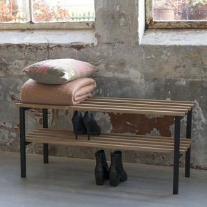 Garderobenbank Westmont 100 x 45 x 34cm Schwarz