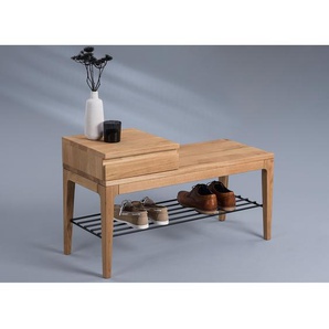 Garderobenbank Wexham 87 x 35 x 51cm Braun