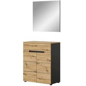 Garderobenkombination 2-teilig  Canu ¦ holzfarben ¦ Maße (cm): B: 80 H: 190 T: 37.0