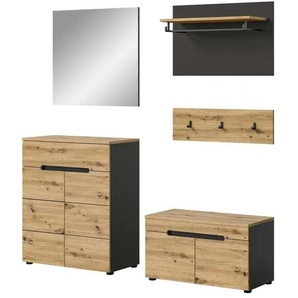 Garderobenkombination 5-teilig  Canu ¦ holzfarben ¦ Maße (cm): B: 175 H: 180 T: 37.0