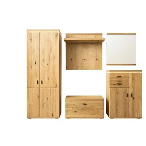 Garderobenkombination 5 teilig - holzfarben - Materialmix - 260 cm - 204 cm - cm 38,0 | Möbel Kraft
