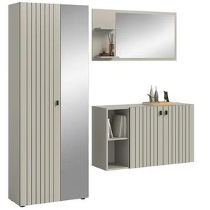 Garderobenkombination ¦ creme ¦ Maße (cm): B: 191 H: 192