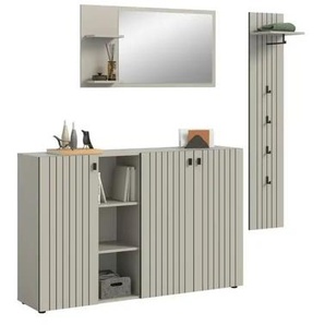 Garderobenkombination ¦ creme ¦ Maße (cm): B: 201 H: 192