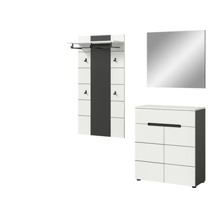 Garderobenkombination 3-teilig  Canu ¦ grau ¦ Maße (cm): B: 175 H: 190