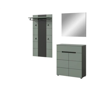 Garderobenkombination 3-teilig  Canu ¦ grau ¦ Maße (cm): B: 175 H: 190