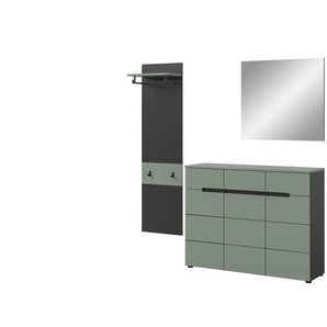 Garderobenkombination 3-teilig  Canu ¦ grau ¦ Maße (cm): B: 180 H: 190