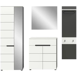 Garderobenkombination 3-teilig  Canu ¦ grau ¦ Maße (cm): B: 220 H: 190