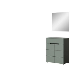 Garderobenkombination 2-teilig  Canu ¦ grau ¦ Maße (cm): B: 80 H: 190