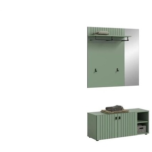 Garderobenkombination ¦ grün ¦ Maße (cm): B: 106 H: 192