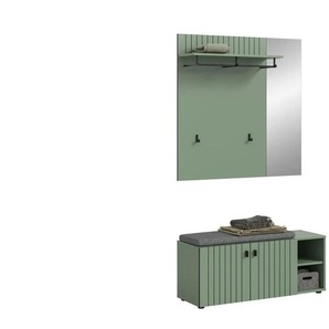 Garderobenkombination ¦ grün ¦ Maße (cm): B: 106 H: 192