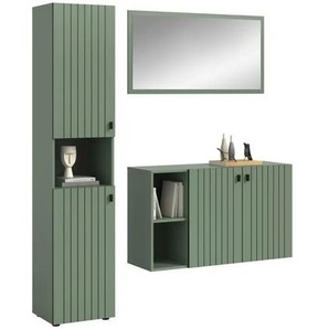 Garderobenkombination ¦ grün ¦ Maße (cm): B: 161 H: 192
