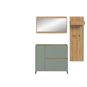 Garderobenkombination ¦ grün ¦ Maße (cm): B: 192 H: 175