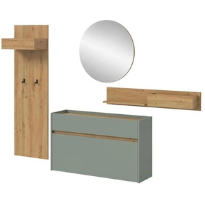 Garderobenkombination   ¦ grün ¦ Maße (cm): B: 197 H: 205