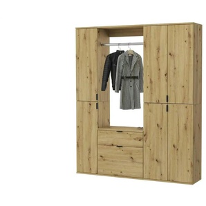 Garderoben-Set  Projekt X ¦ holzfarben ¦ Maße (cm): B: 152 H: 193 T: 34.0