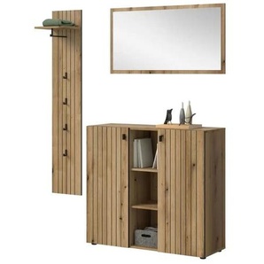 Garderobenkombination 3-teilig  Station ¦ holzfarben ¦ Maße (cm): B: 157 H: 192