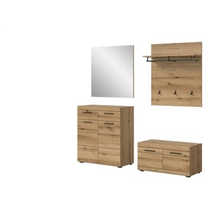 Garderobenkombination Scout ¦ holzfarben ¦ Maße (cm): B: 195 H: 197