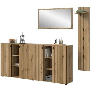 Garderobenkombination 3-teilig  Station ¦ holzfarben ¦ Maße (cm): B: 258 H: 192