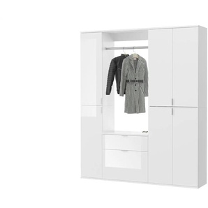 Garderobenkombination | weiß | 152 cm | 193 cm | cm 34,0 |