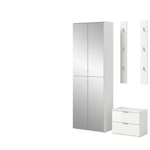 Garderobenkombination   ¦ weiß ¦ Maße (cm): B: 128 H: 191