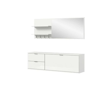 Garderobenkombination   ¦ weiß ¦ Maße (cm): B: 144 H: 191
