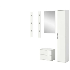 Garderobenkombination   ¦ weiß ¦ Maße (cm): B: 148 H: 191