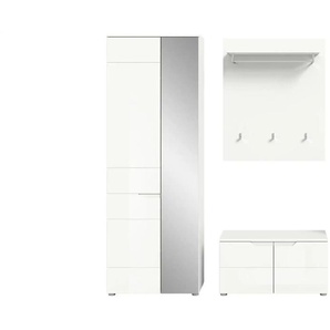 Garderobenkombination   ¦ weiß ¦ Maße (cm): B: 163 H: 193 T: 37.0