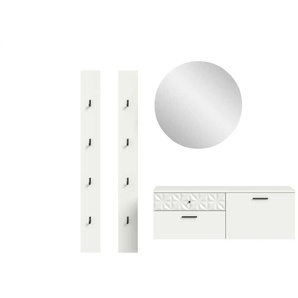 Garderobenkombination  Prisma ¦ weiß ¦ Maße (cm): B: 172 H: 192 T: 34.0