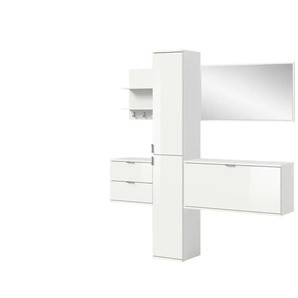 Garderobenkombination   ¦ weiß ¦ Maße (cm): B: 174 H: 191