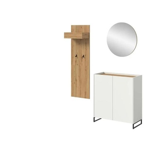 Garderobenkombination   ¦ weiß ¦ Maße (cm): B: 197 H: 175