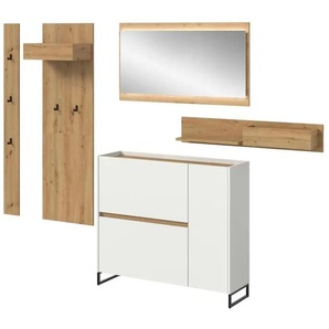 Garderobenkombination   ¦ weiß ¦ Maße (cm): B: 192 H: 236