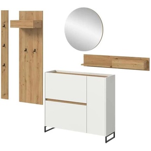 Garderobenkombination   ¦ weiß ¦ Maße (cm): B: 197 H: 236