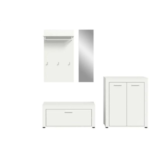 Garderobenkombination   ¦ weiß ¦ Maße (cm): B: 200 H: 191