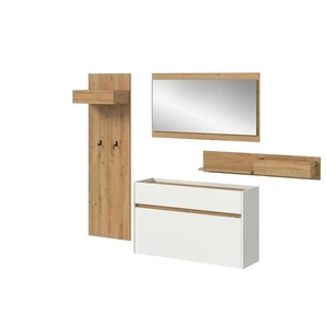 Garderobenkombination   ¦ weiß ¦ Maße (cm): B: 192 H: 205