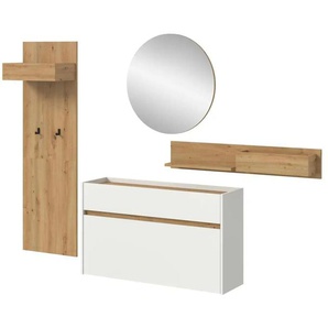 Garderobenkombination   ¦ weiß ¦ Maße (cm): B: 197 H: 205