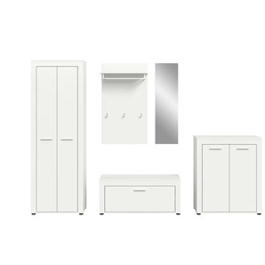 Garderobenkombination   ¦ weiß ¦ Maße (cm): B: 285 H: 191