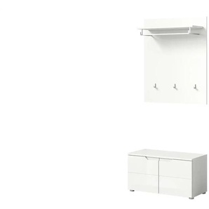 Garderobenkombination   ¦ weiß ¦ Maße (cm): B: 80 H: 193 T: 37.0