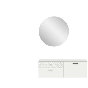 Garderobenkombination - weiß - Materialmix - 110 cm - 192 cm - cm 34,0 | Möbel Kraft